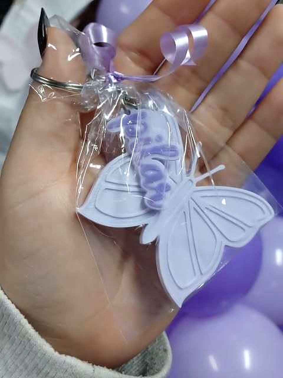 Llavero de mariposa impreso en 3D, listo para regalar